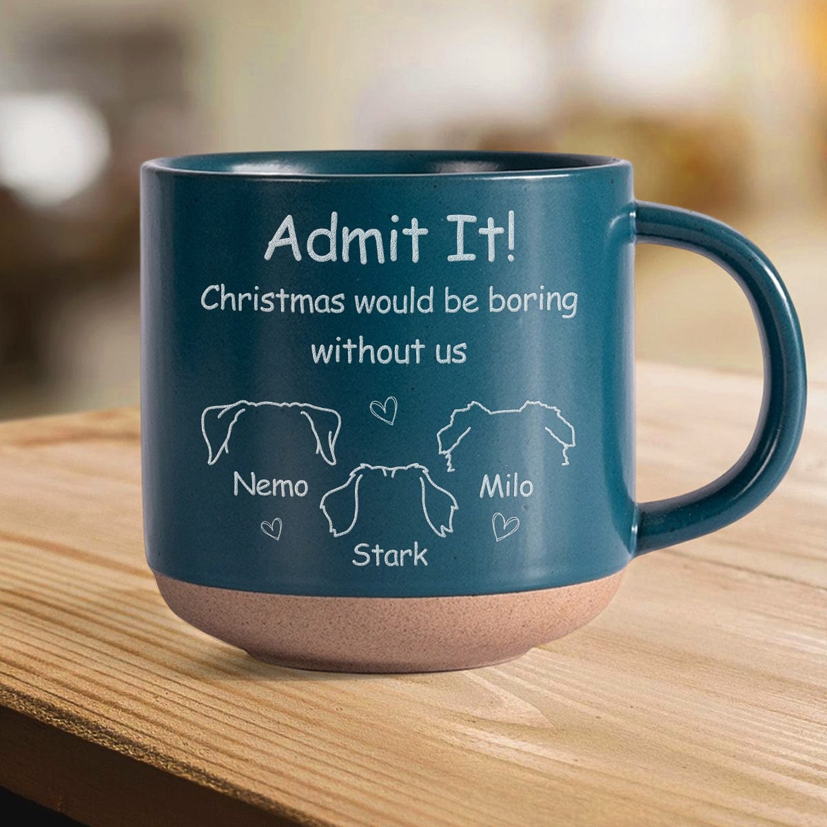 Christmas Would Be Boring Without Me Dog Personalized Engraved Pottery Mug HA75 891580