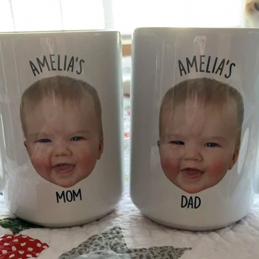Custom Baby Face Mug, Gift For Dad, Family Coffee Mug 890713