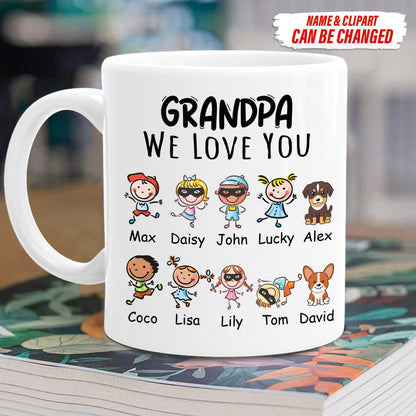 Custom Clipart Daddy We Love You Family Coffee Mug 888256