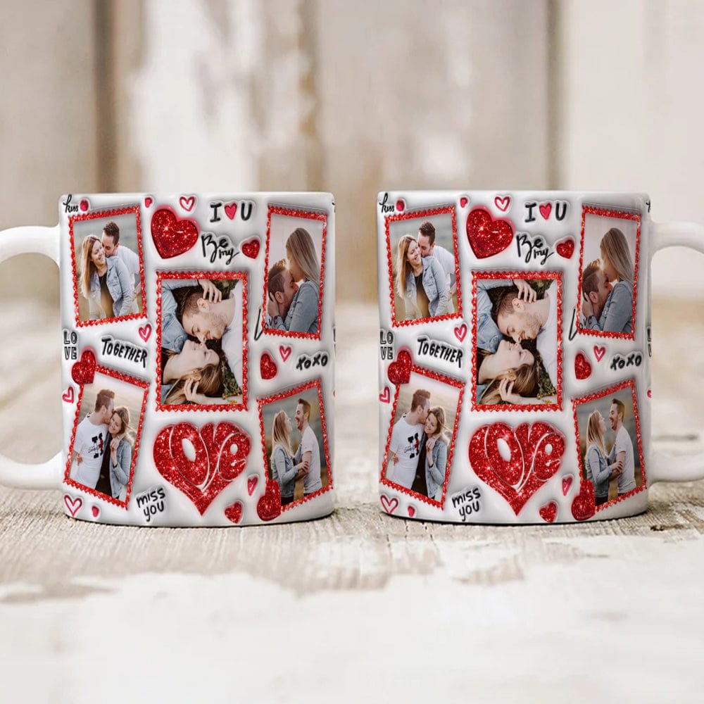 Custom Couple Photo I Love You 3D Inflated Mug Valentine Gift HA75 891780