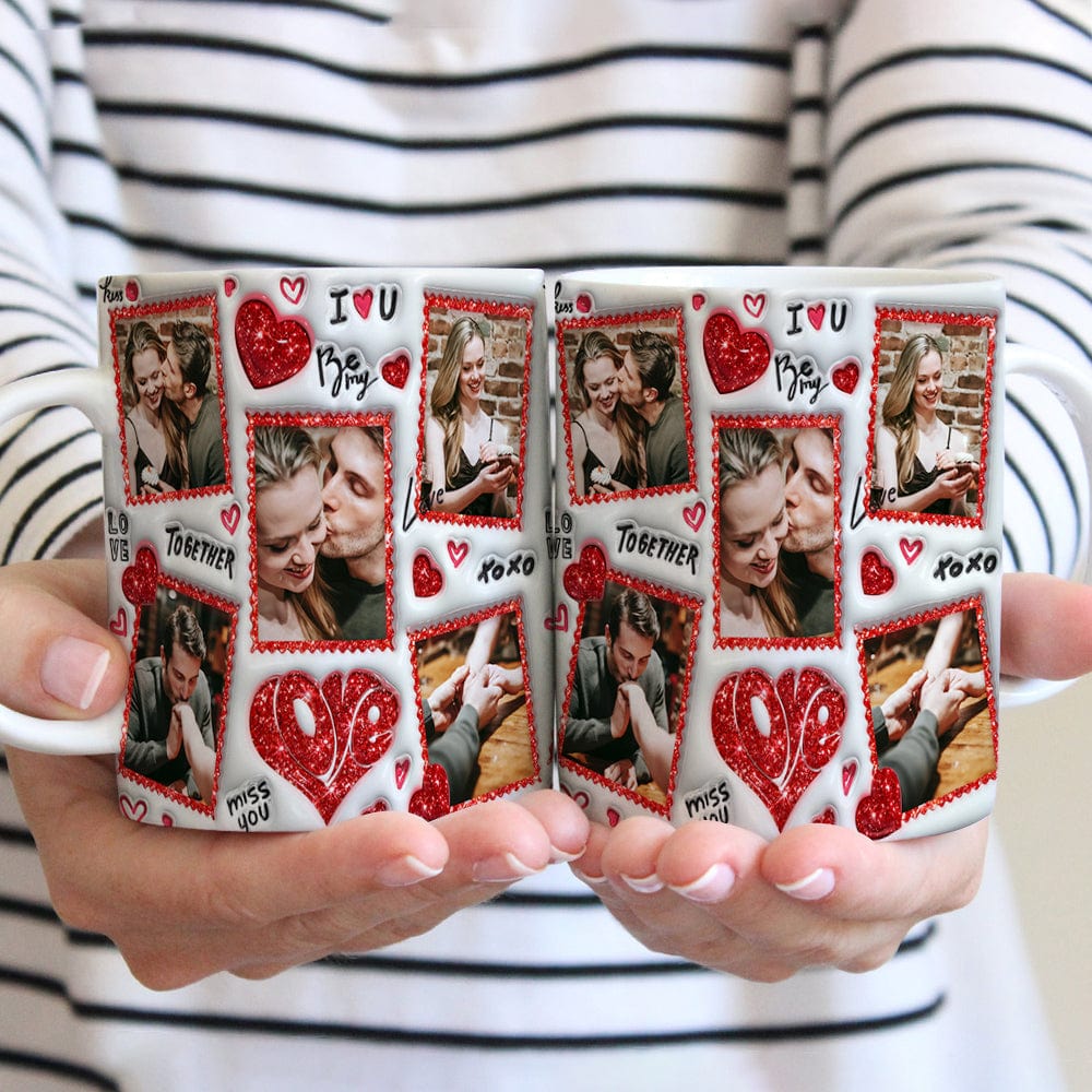 Custom Couple Photo I Love You 3D Inflated Mug Valentine Gift HA75 891780
