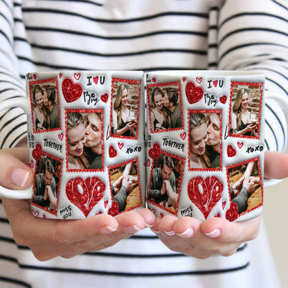 Custom Couple Photo I Love You 3D Inflated Mug Valentine Gift HA75 891780