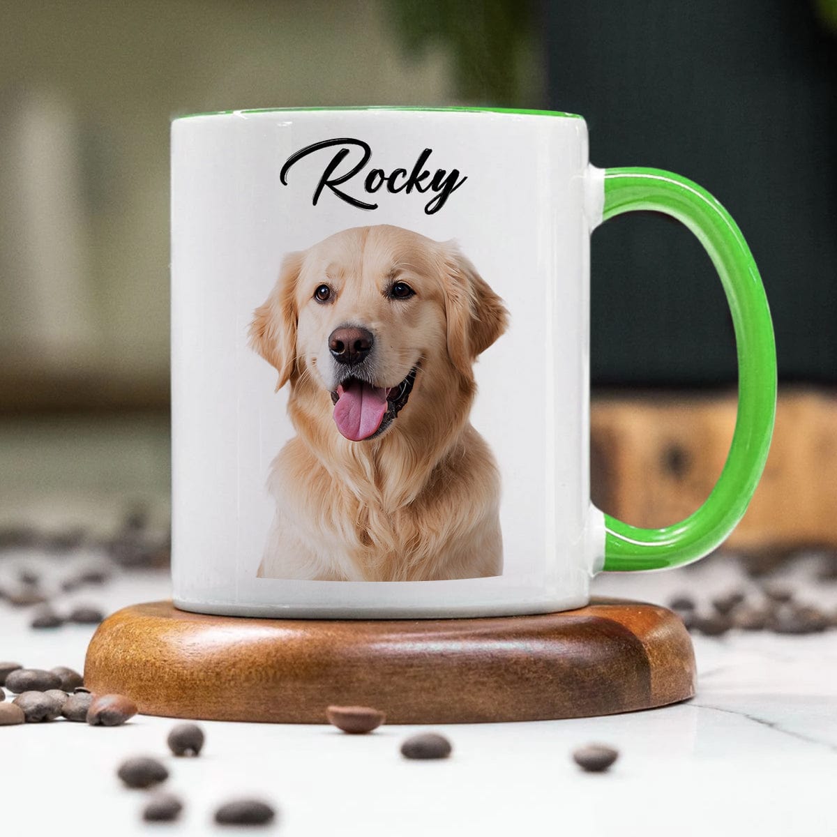 Custom Dog Cat Photo Our Human Servant Accent Mug HA75 891815