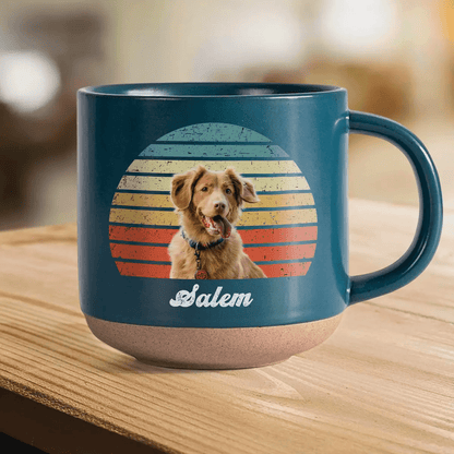 Custom Dog Cat Photo Retro Pottery Mug TH10 892099