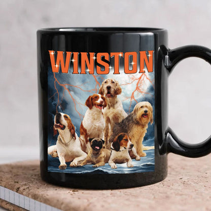Custom Dog Portrait Photo Retro Style Mug TA29 889719