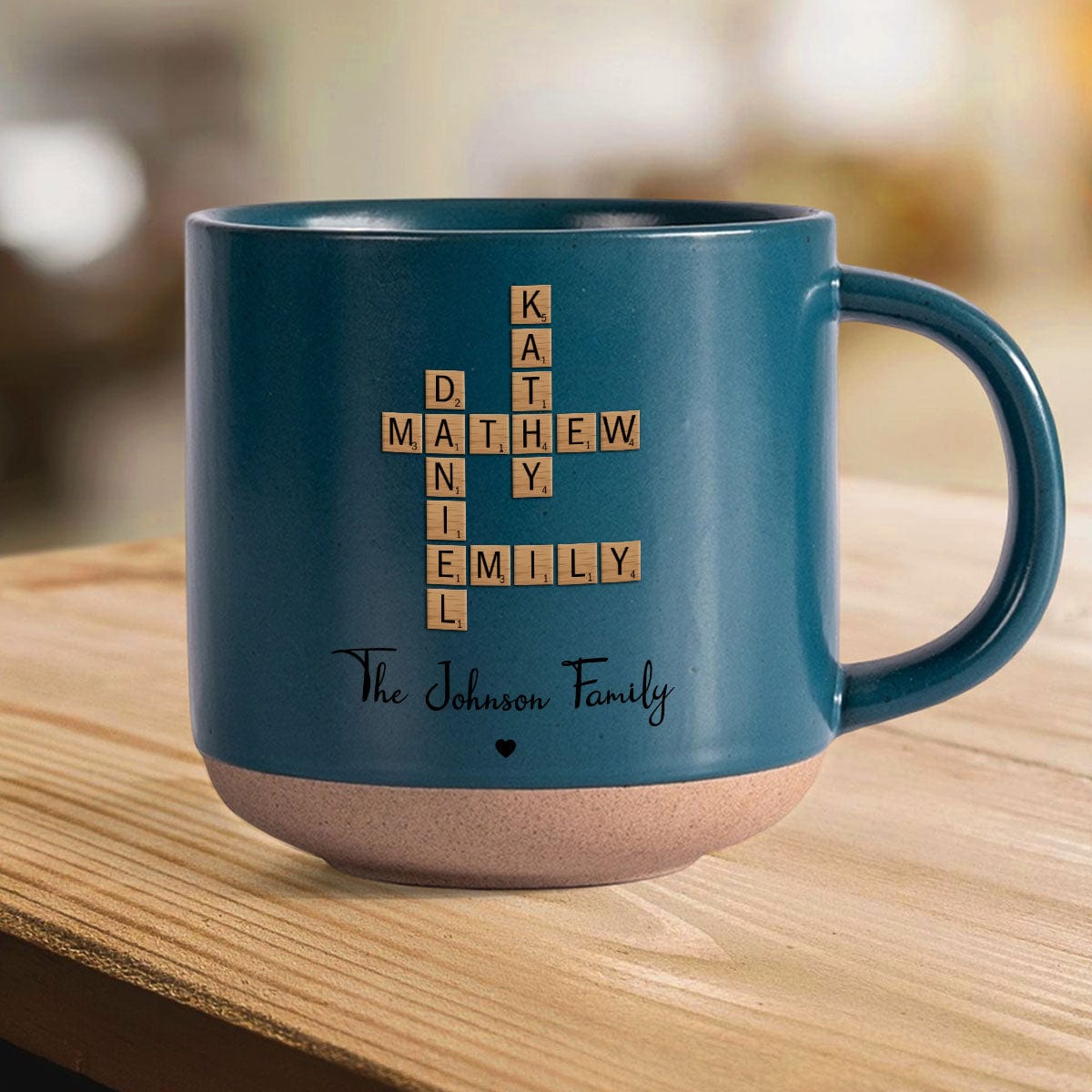 Custom Family Members Name Crossword Puzzle Personalized Pottery Mug TH10 895026