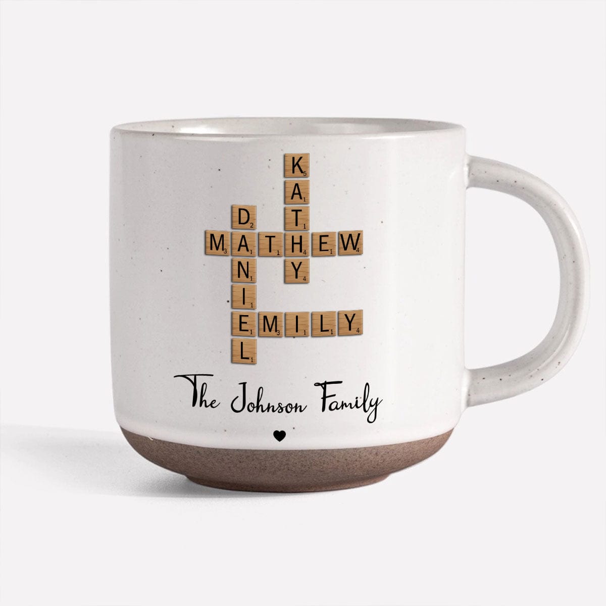 Custom Family Members Name Crossword Puzzle Personalized Pottery Mug TH10 895026