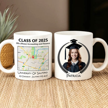 Custom Map Photo Graduation Gift Personalized Graduation Senior Coffee Mug 890335