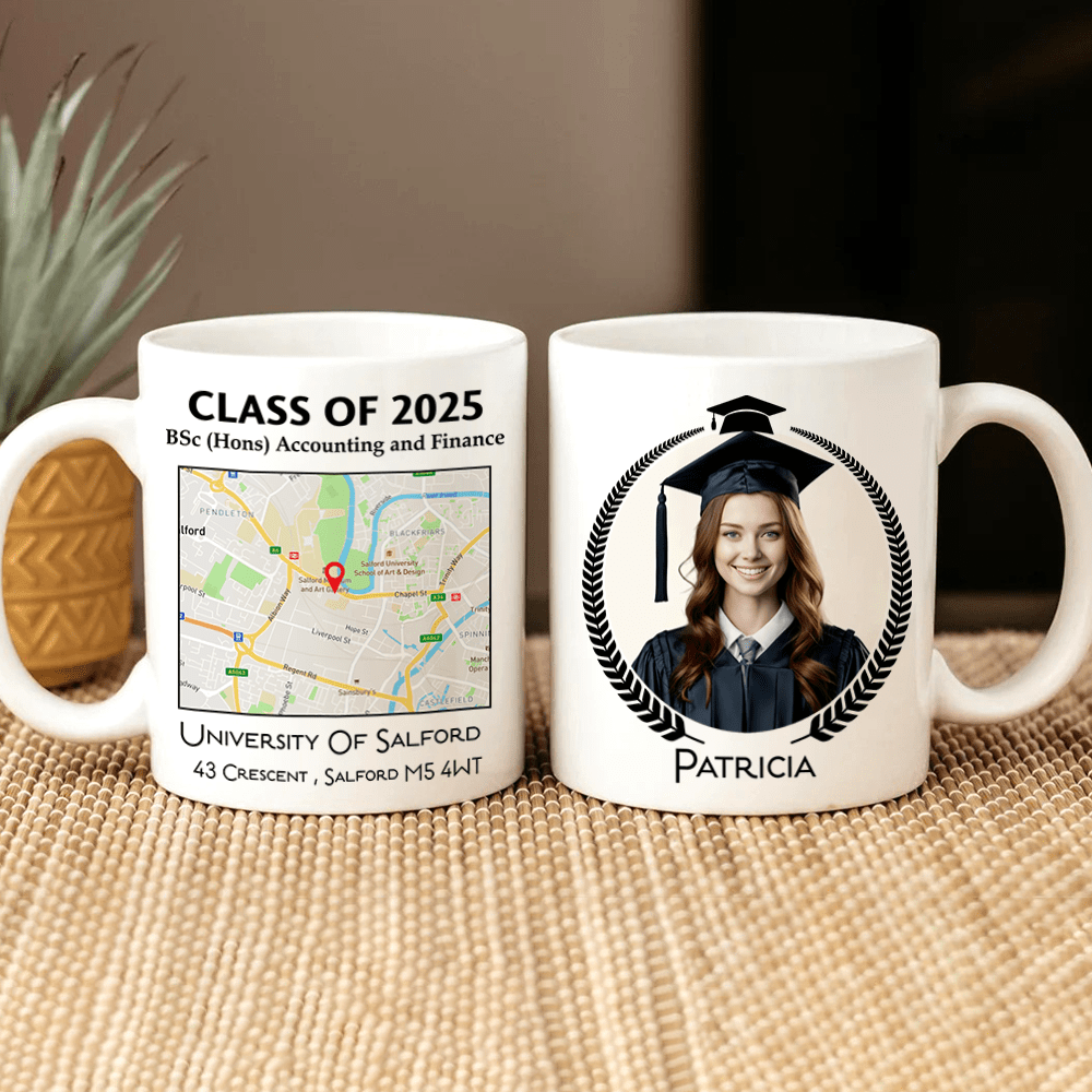 Custom Map Photo Graduation Gift Personalized Graduation Senior Coffee Mug 890335