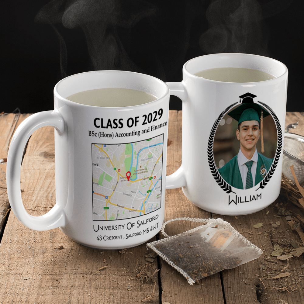 Custom Map Photo Graduation Gift Personalized Graduation Senior Coffee Mug 890335