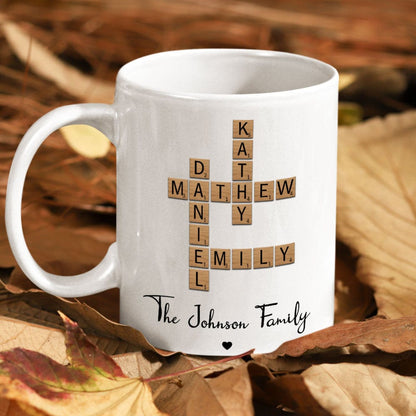 Custom Name And Family Name Crosswords Puzzle Mug TH10 892213