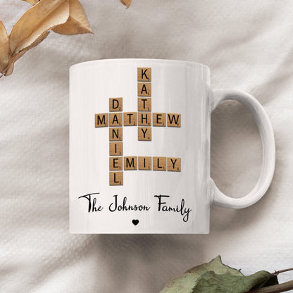 Custom Name And Family Name Crosswords Puzzle Mug TH10 892213
