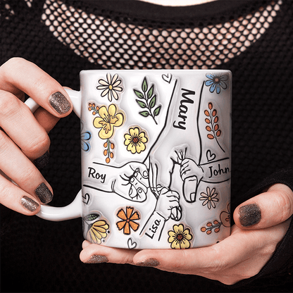 Custom Name Holding Hand Family 3D Mug Personalized Gift TH10 890887