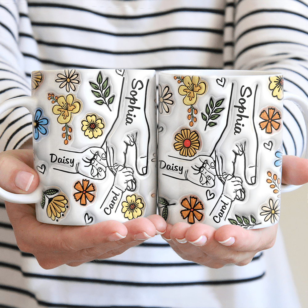 Custom Name Holding Hand Family 3D Mug Personalized Gift TH10 890887