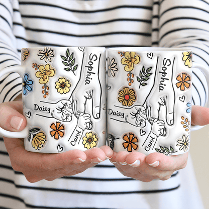 Custom Name Holding Hand Family 3D Mug Personalized Gift TH10 890887