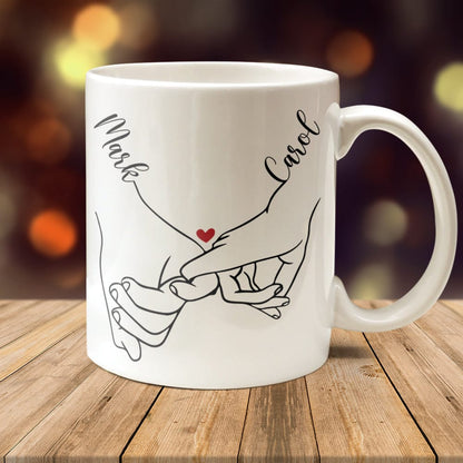 Custom Name Holding Hands Valentine Mug Personalized Gift N304 890137