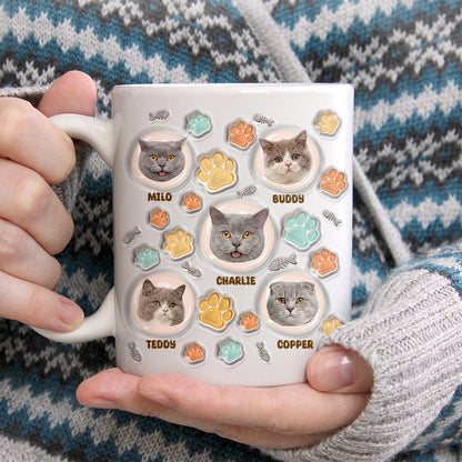 Custom Photo 3D Inflated Effect Cat Mug N304 890149
