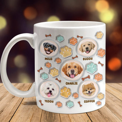 Custom Dog Photo 3D Inflated Effect Paw Mug N304 890147