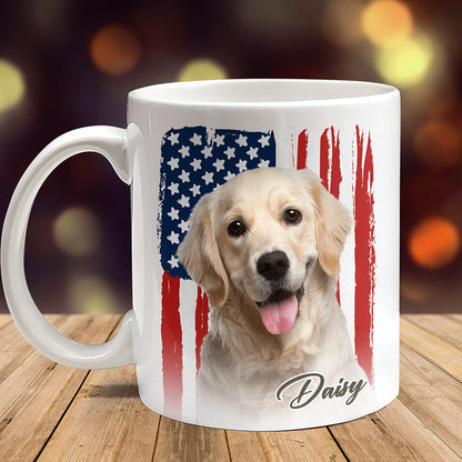 Custom Photo America Flag Pet Mug TA29 890783