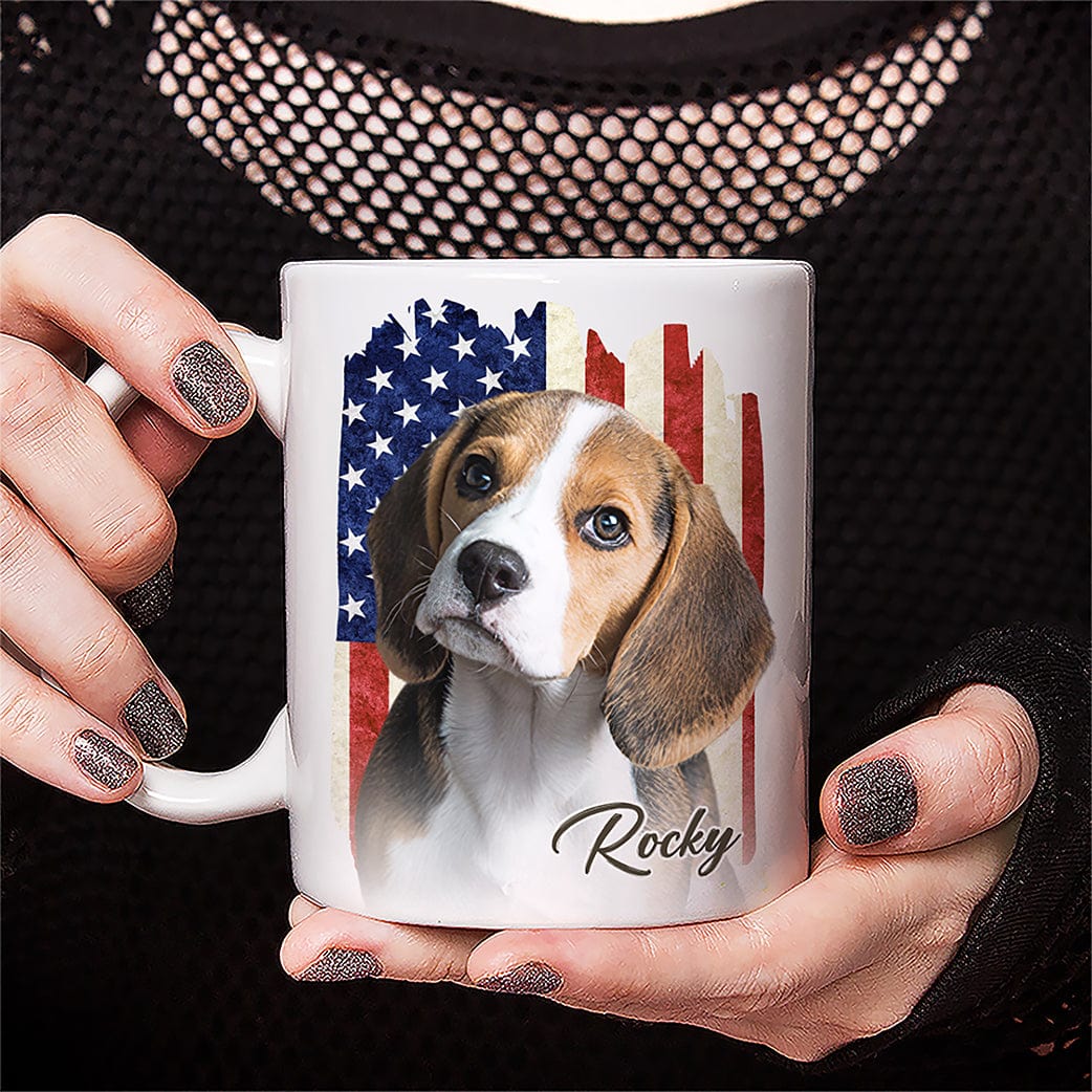 Custom Photo America Flag Pet Mug TA29 890783