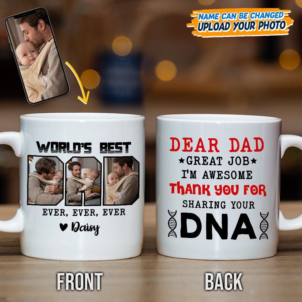 Custom Photo Best Dad Ever Ever Ever Mug NHS87 889122
