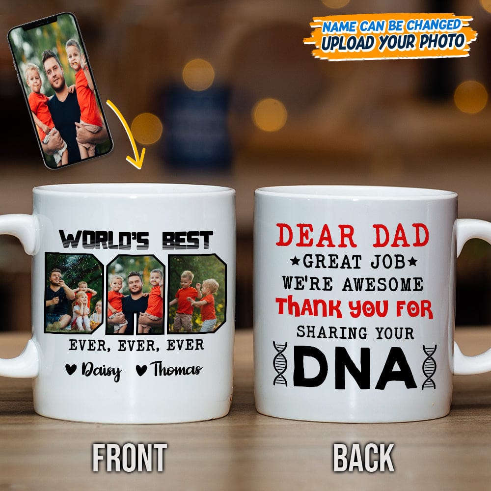 Custom Photo Best Dad Ever Ever Ever Mug NHS87 889122