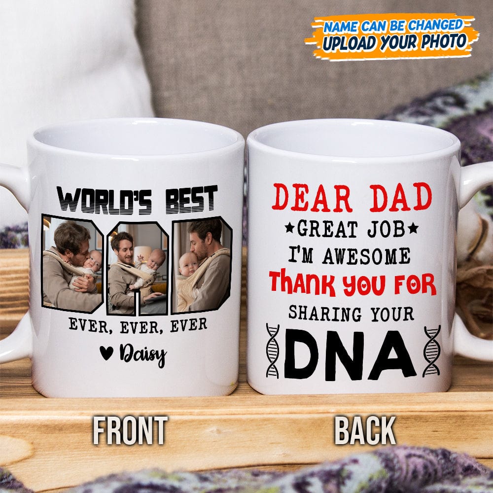 Custom Photo Best Dad Ever Ever Ever Mug NHS87 889122