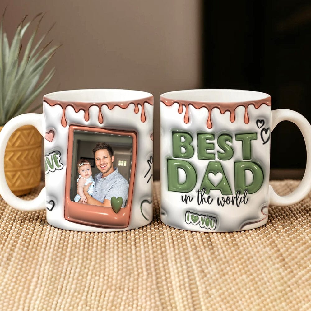 Custom Photo Best Dad In The World 3D Inflated Mug DM01 890911