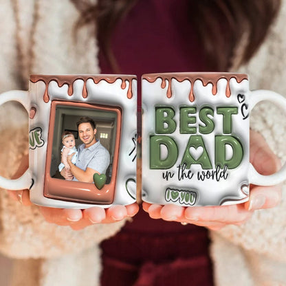 Custom Photo Best Dad In The World 3D Inflated Mug DM01 890911