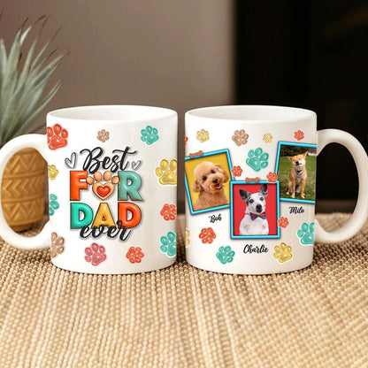 Custom Photo Best Dog Cat Mom Dad Ever With 3D Inflated Pet Mug TA29 890030