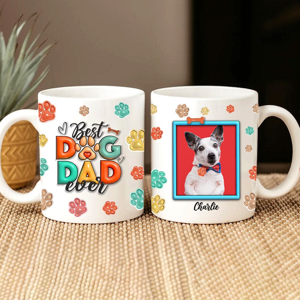 Custom Photo Best Dog Cat Mom Dad Ever With 3D Inflated Pet Mug TA29 890030