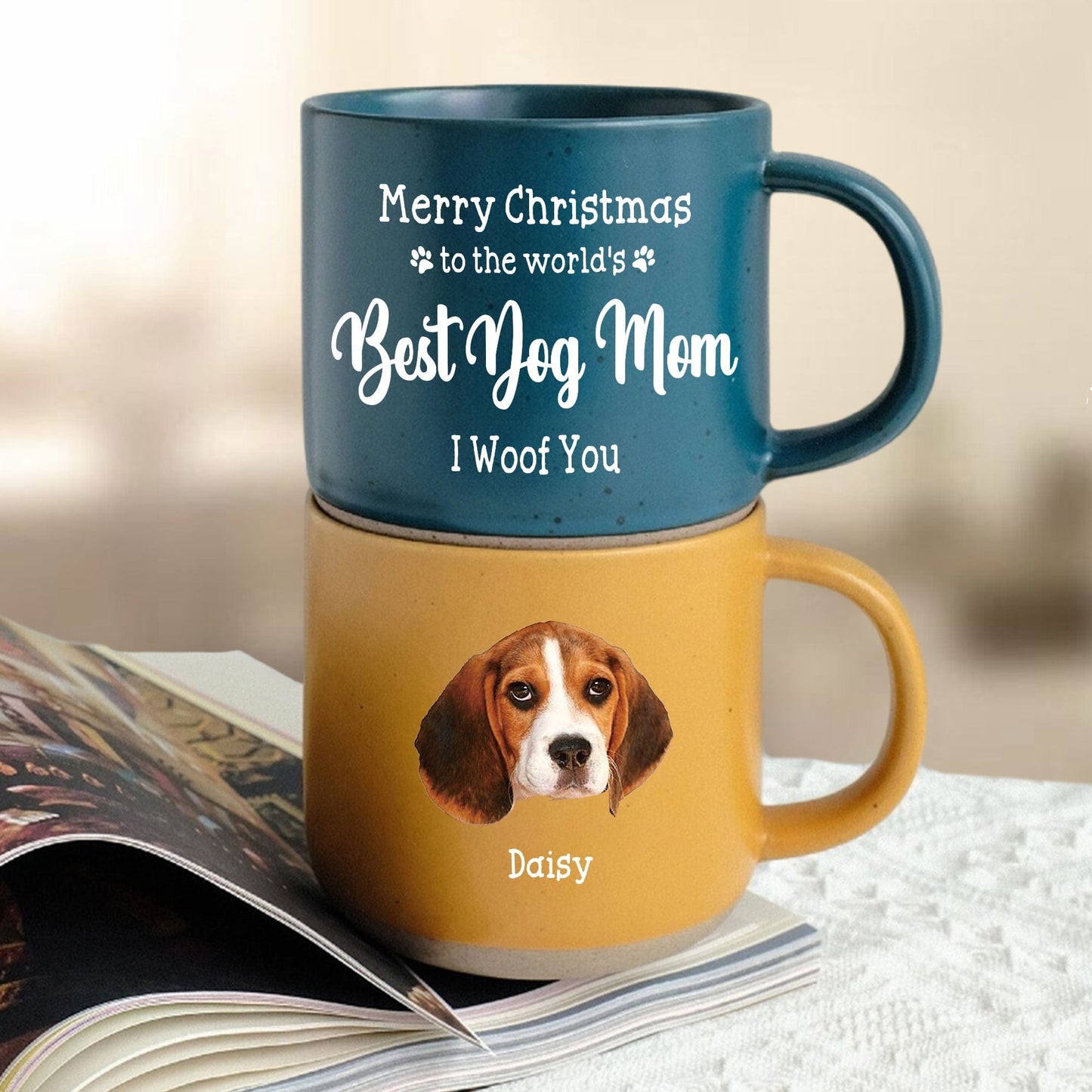 Custom Photo Best Dog Mom Ever Dog Pottery Mug TH10 892161