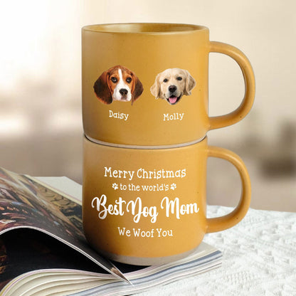 Custom Photo Best Dog Mom Ever Dog Pottery Mug TH10 892161