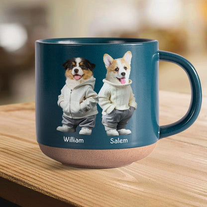 Custom Photo Cool Dog, Cat Pottery Mug Gift For Dog Cat Pet Lover HA75 891862