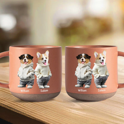 Custom Photo Cool Dog, Cat Pottery Mug Gift For Dog Cat Pet Lover HA75 891862