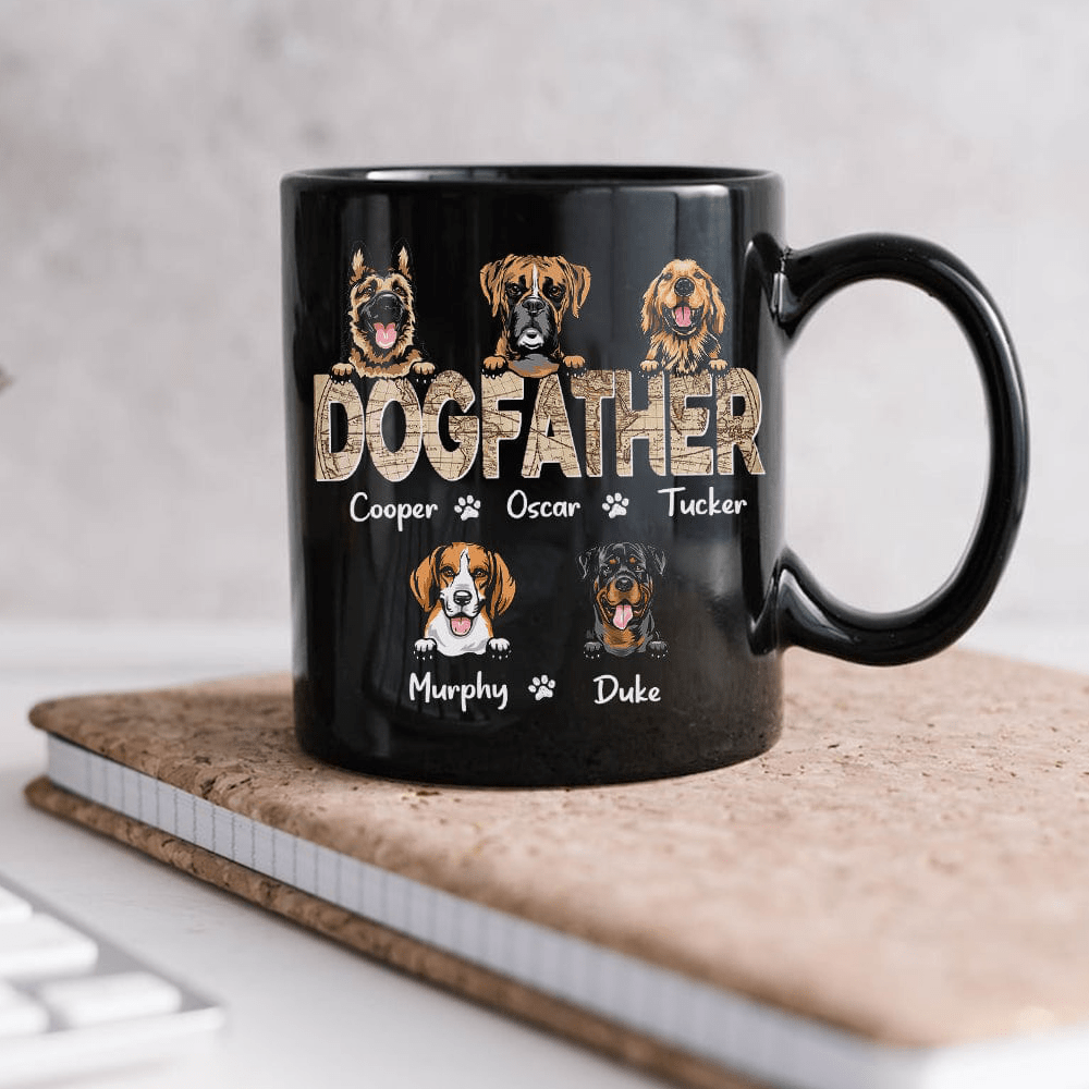 Custom Photo Dog Dad Vintage Map Mug N304 889395
