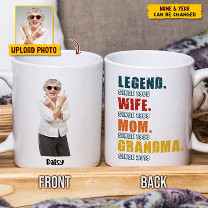 Custom Photo Grandma Legend Family Mug N304 HN590