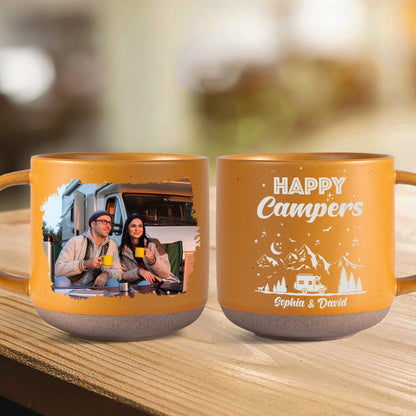 Custom Photo Happy Campers Couple Pottery Mug TH10 892173