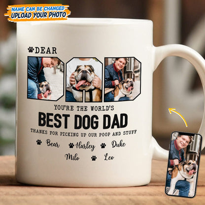 Custom Photo Happy Father's Day Best Dog Dad Mug TA29 889254
