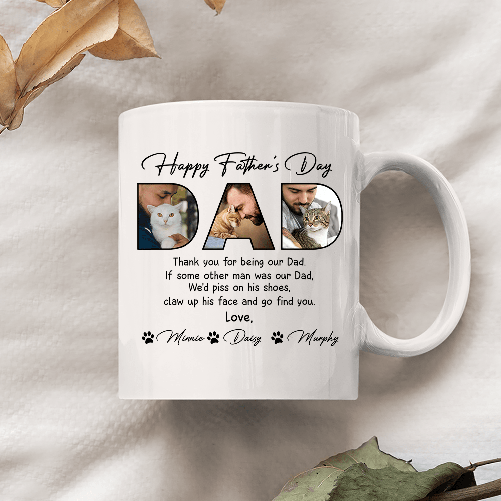 Custom Photo Happy Father's Day For Cat Lover Mug TH10 N304 890907