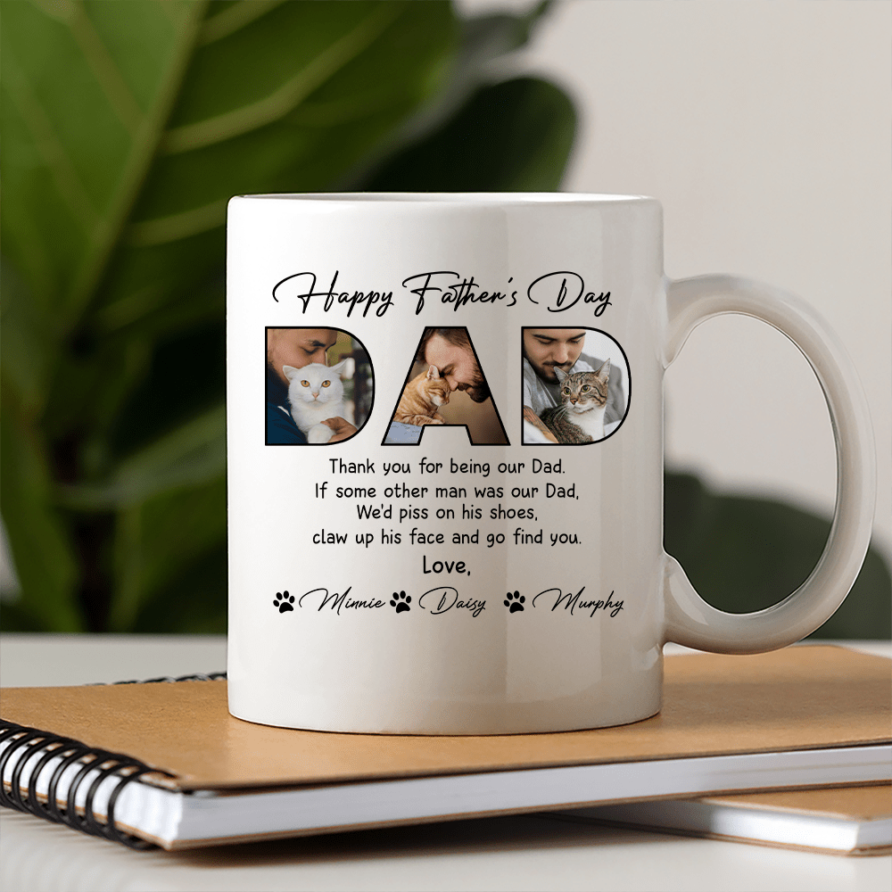Custom Photo Happy Father's Day For Cat Lover Mug TH10 N304 890907
