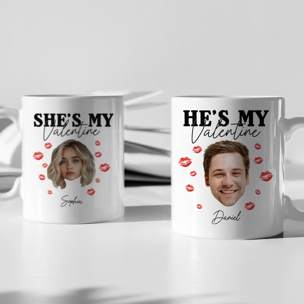 Custom Photo He/She's My Valentine Couple Mug HO82 893362