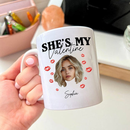 Custom Photo He/She's My Valentine Couple Mug HO82 893362