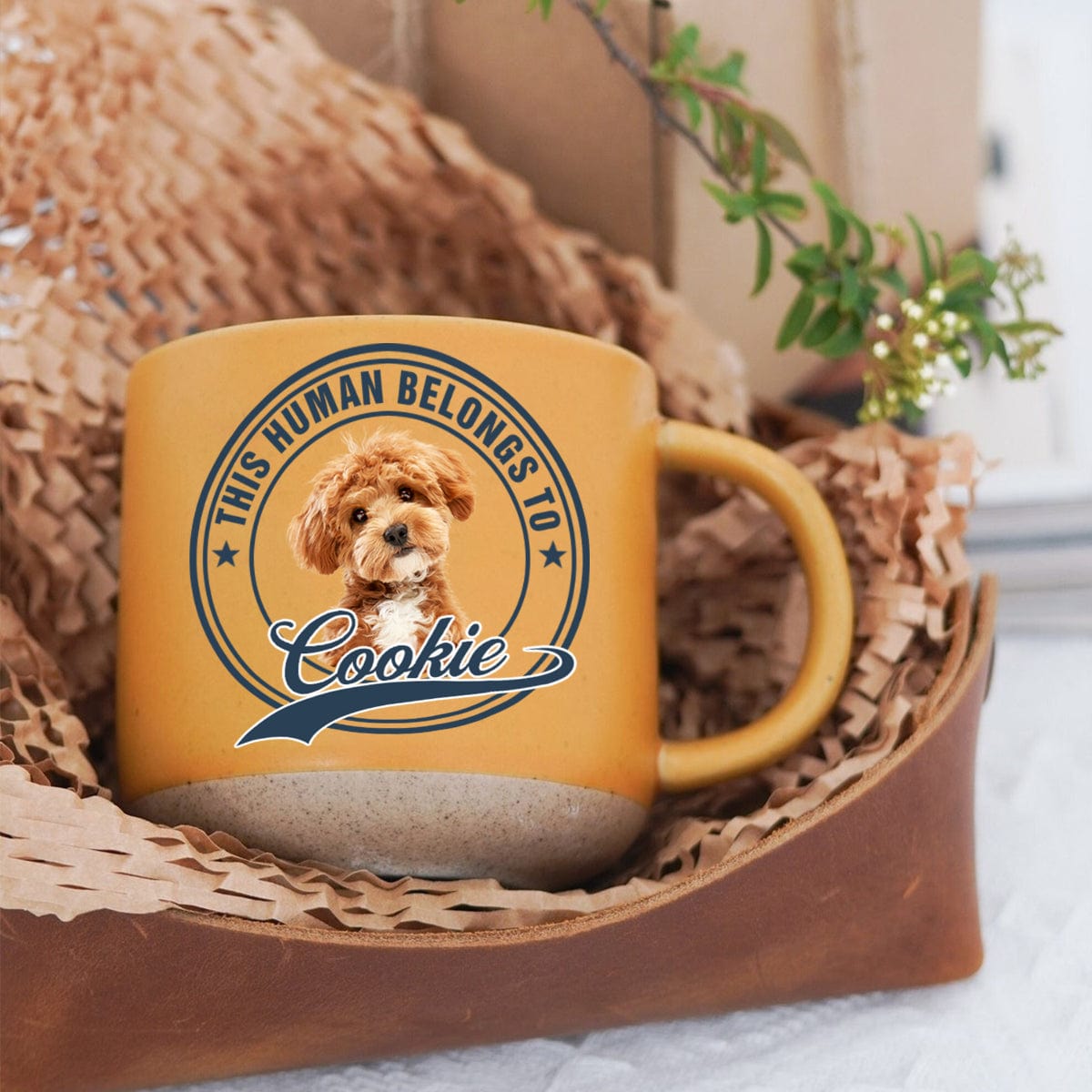 Custom Photo Human Belongs To Dog Cat Pet Pottery Mug TH10 892101