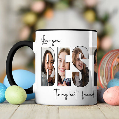 Custom Photo Love You Bestie Accent Mug TH10 892231