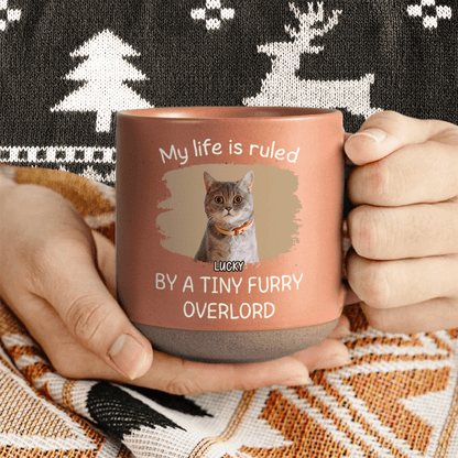 Custom Photo Ruled By A Tiny Furry Overlord For Cat Lover Pottery Mug TH10 892087