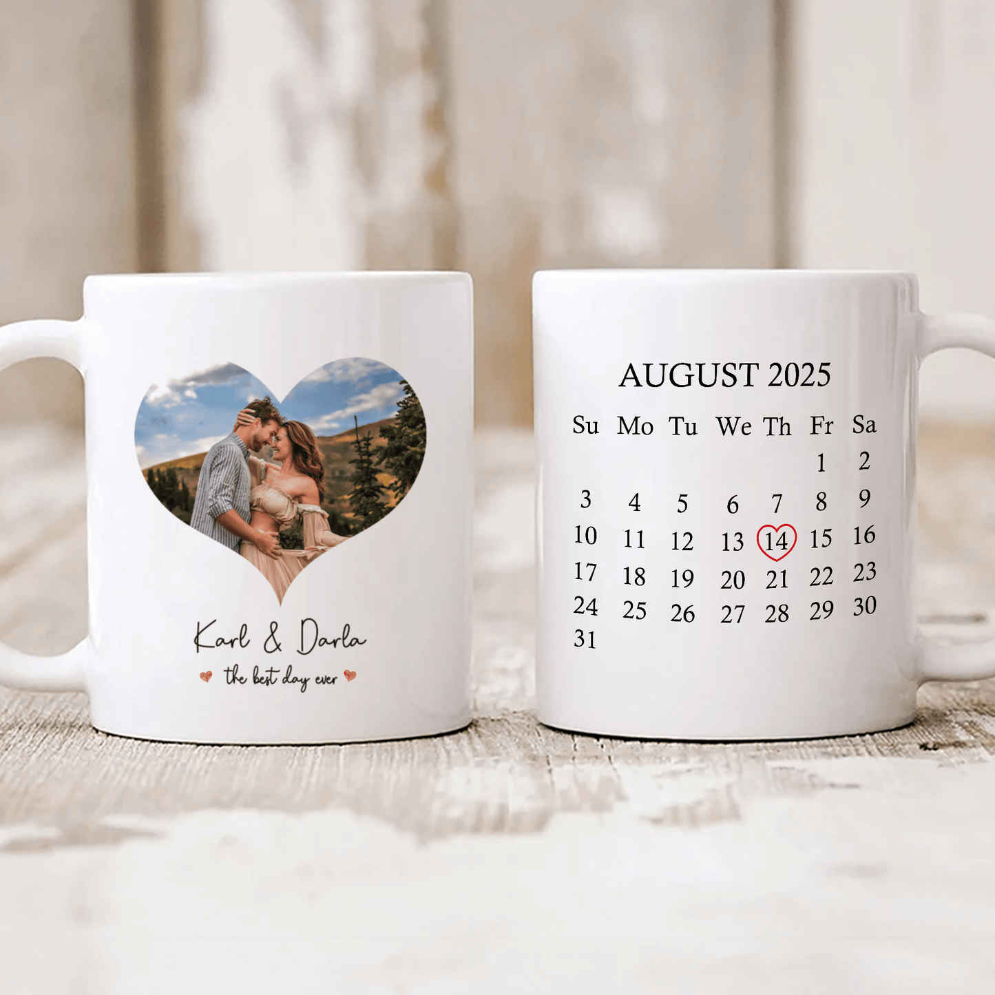 Custom Photo The Best Day Ever Valentine's Day Mug TH10 892245