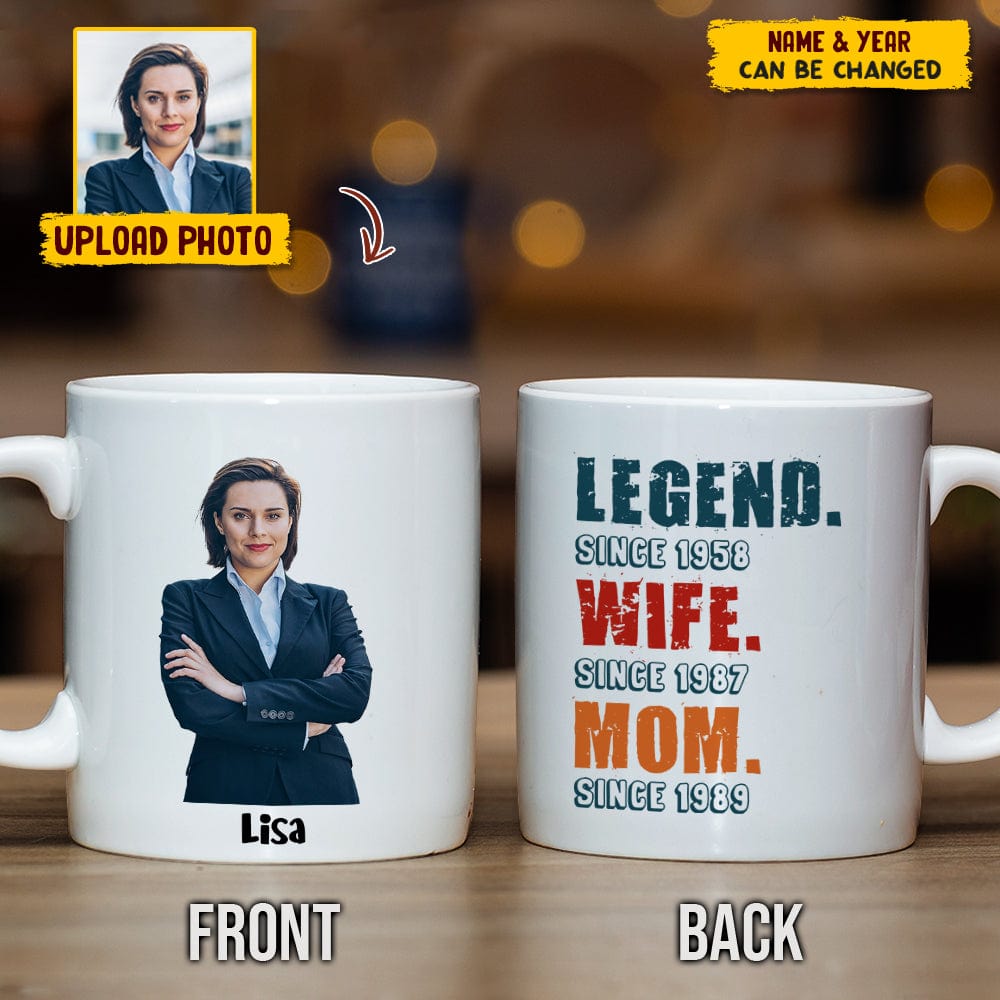 Custom Photo Grandpa Legend Family Mug N304 HN590
