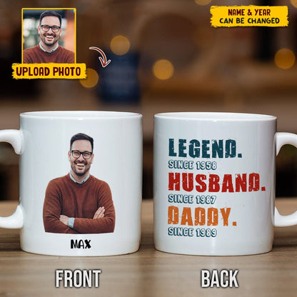 Custom Photo Grandpa Legend Family Mug N304 HN590