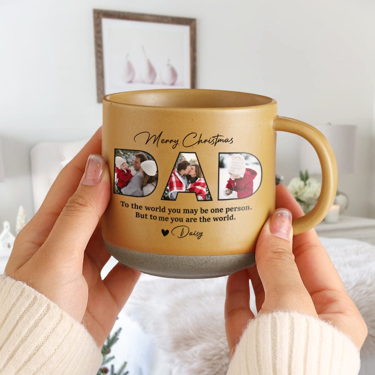 Custom Photo To Me You Are The World Family Pottery Mug TH10 892115